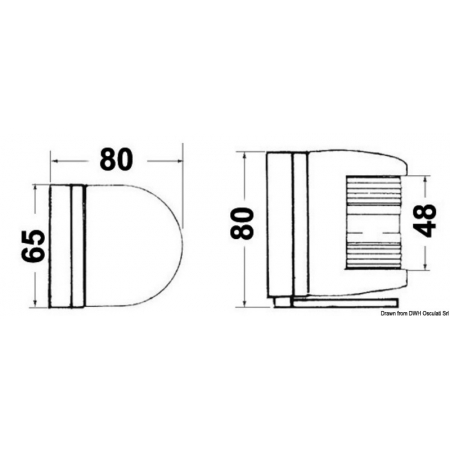 Lampa Nawigacyjna 112,5 Stopni Zielona Prawa Osculati #11.416.02
